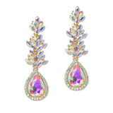 108504, TEARDROP ACCENT CRYSTAL RHINESTONE DANGLE EARRING