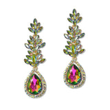 108505, TEARDROP ACCENT CRYSTAL RHINESTONE DANGLE EARRING