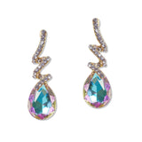 108524, TEARDROP ACCENT CRYSTAL RHINESTONE EARRING