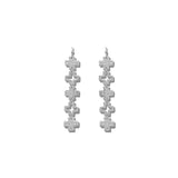 Hammered Cutout Cross Dangle Earrings – Silver · EW20341SV_WT EW20341 SV