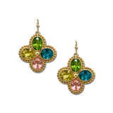 Oval Rhinestone Dangle Earrings – Gold/Multi · EW20399MU_WT EW20399 MU