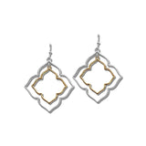 Layered Quatrefoil Open Frame Earrings – Gold/Multi · EW20458MU_WT EW20458 MU
