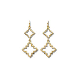 Double Cutout Clover Dangle Earrings – Gold · EW3673GD_WT EW3673 GD