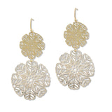 107858, CUTOUT FLOWER DROP DANGLE EARRING