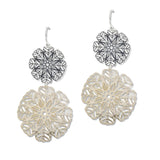107858, CUTOUT FLOWER DROP DANGLE EARRING