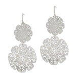 107858, CUTOUT FLOWER DROP DANGLE EARRING