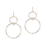 107199, PEARL ACCENT DOUBLE ROUND DANGLE EARRING