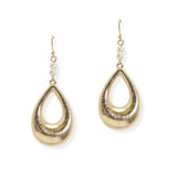 107201, TEARDROP PEARL ACCENT DANGLE EARRING