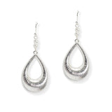 107201, TEARDROP PEARL ACCENT DANGLE EARRING