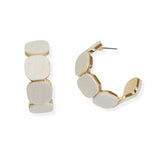 107187, GEOMETRIC WOOD HOOP EARRING