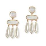107203, MOTHER OF PEARL ACCENT PEARL DANGLE EARRING