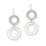 107198, GEOMETRIC METAL DANGLE EARRING