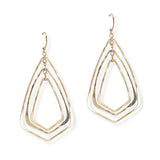 107191, GEOMETRIC METAL DANGLE EARRING