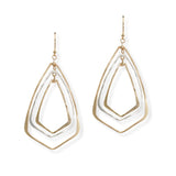 107191, GEOMETRIC METAL DANGLE EARRING