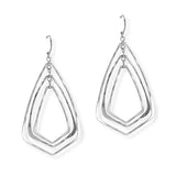 107191, GEOMETRIC METAL DANGLE EARRING