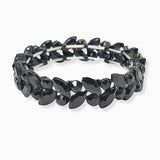 108671, MARQUISE ROUND RHINESTONE ACCENT STRETCH BRACELET