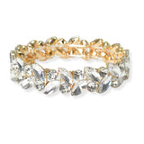 108671, MARQUISE ROUND RHINESTONE ACCENT STRETCH BRACELET