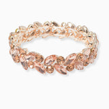 108671, MARQUISE ROUND RHINESTONE ACCENT STRETCH BRACELET