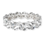 108671, MARQUISE ROUND RHINESTONE ACCENT STRETCH BRACELET