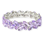 108671, MARQUISE ROUND RHINESTONE ACCENT STRETCH BRACELET