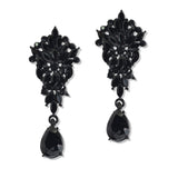 107410, MARQUISE ROUND CRYSTAL RHINESTONE DANGLE EARRING