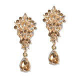 107410, MARQUISE ROUND CRYSTAL RHINESTONE DANGLE EARRING