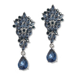 107410, MARQUISE ROUND CRYSTAL RHINESTONE DANGLE EARRING