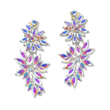 107409, MARQUISE RHINESTONE ACCENT DANGLE EARRING