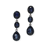 107389, TEARDROP OVAL RHINESTONE DANGLE EARRING