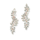 107407, LEAF BRANCH RHINESTONE DANGLE EARRING