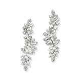 107407, LEAF BRANCH RHINESTONE DANGLE EARRING