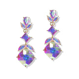 107398, GEOMETRIC RHINESTONE DANGLE EARRING