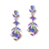 107398, GEOMETRIC RHINESTONE DANGLE EARRING