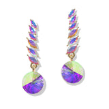 107405, CONE MARQUISE RHINESTONE DANGLE EARRING