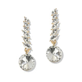 107405, CONE MARQUISE RHINESTONE DANGLE EARRING