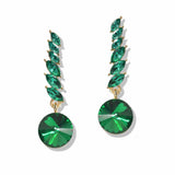 107405, CONE MARQUISE RHINESTONE DANGLE EARRING