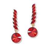 107405, CONE MARQUISE RHINESTONE DANGLE EARRING