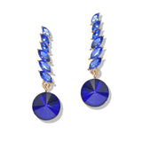 107405, CONE MARQUISE RHINESTONE DANGLE EARRING