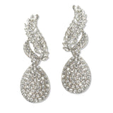 107408, TEARDROP WING CRYSTAL RHINESTONE DANGLE EARRING