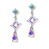 107387, GEOMETRIC RHINESTONE DANGLE EARRING