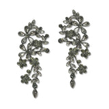 108727, FLOWER VINE RHINESTONE EARRING