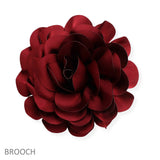 107173, BIG FABRIC FLOWER PIN CLIP BROOCH