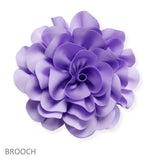 107173, BIG FABRIC FLOWER PIN CLIP BROOCH
