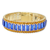 106284, BAGUETTE ACCENT CRYSTAL RHINESTONE MAGNETIC CLOSURE BRACELET