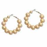 107696, BALL BEADED HOOP EARRING