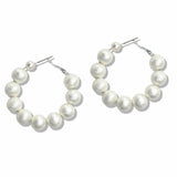 107696, BALL BEADED HOOP EARRING