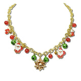 GMN44-1 GMN44-1 · Santa Charm Gold Bow Necklace – 1