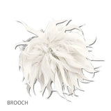 GMPN-07-4 GMPN-07-4 · Feathered Starburst Statement Brooch – White