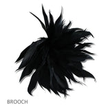 GMPN-07-7 GMPN-07-7 · Feathered Starburst Statement Brooch – Black