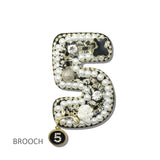 GMPN-21-1 GMPN-21-1 · Pearl Rhinestone Number Five Brooch – 1